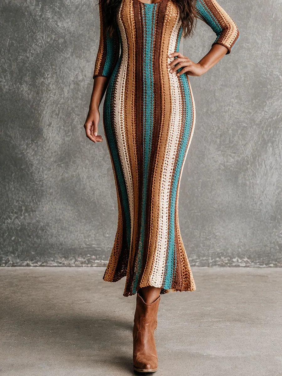 Maxi Dress with soft knit – Premium Look