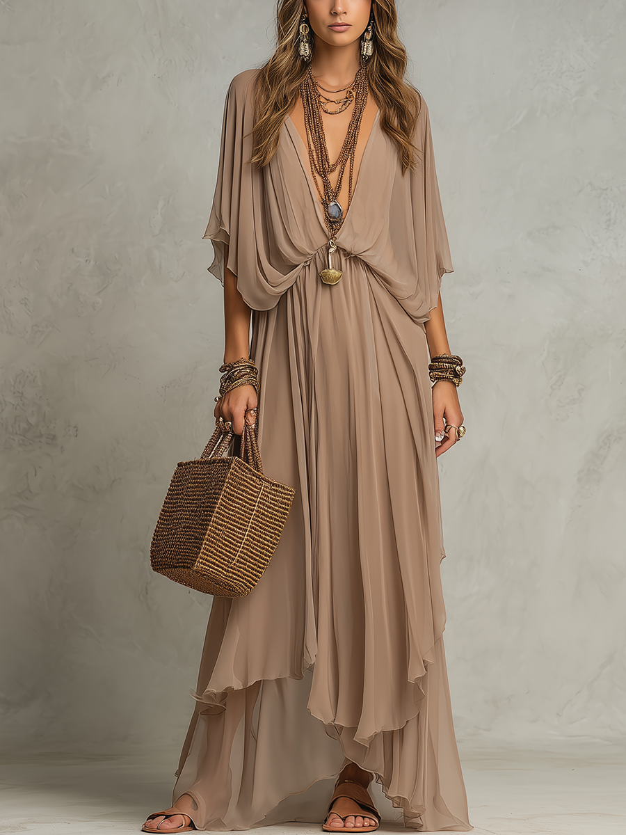Bohemian Dress in chiffon, Smart Price