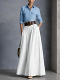 Elegant Skirt in linen, Designer Aesthetic