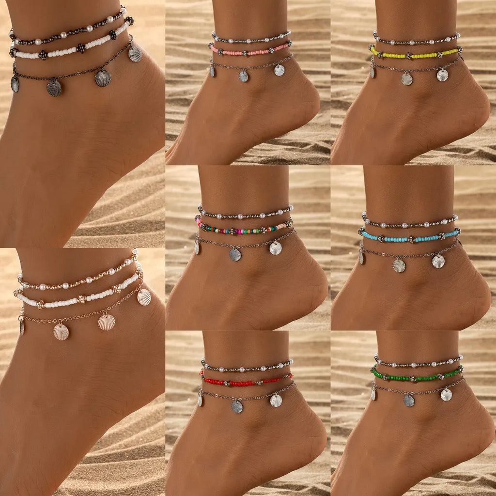 Bohemian Elegant Double Heart Anklet For Beach And Summer Outfits