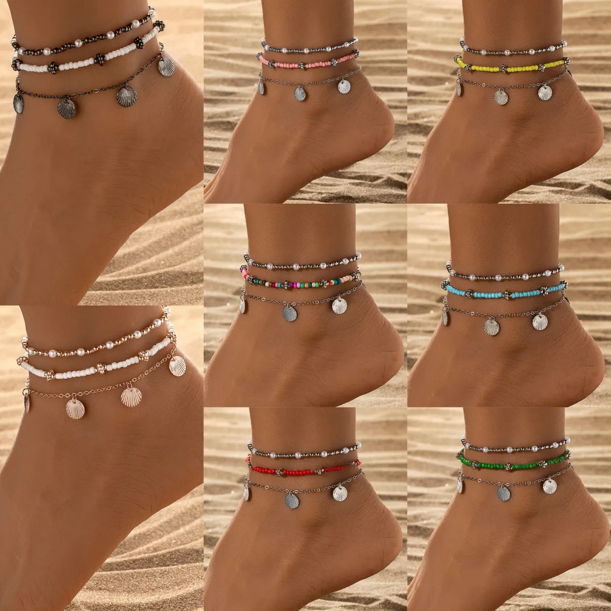 Bohemian Elegant Double Heart Anklet For Beach And Summer Outfits