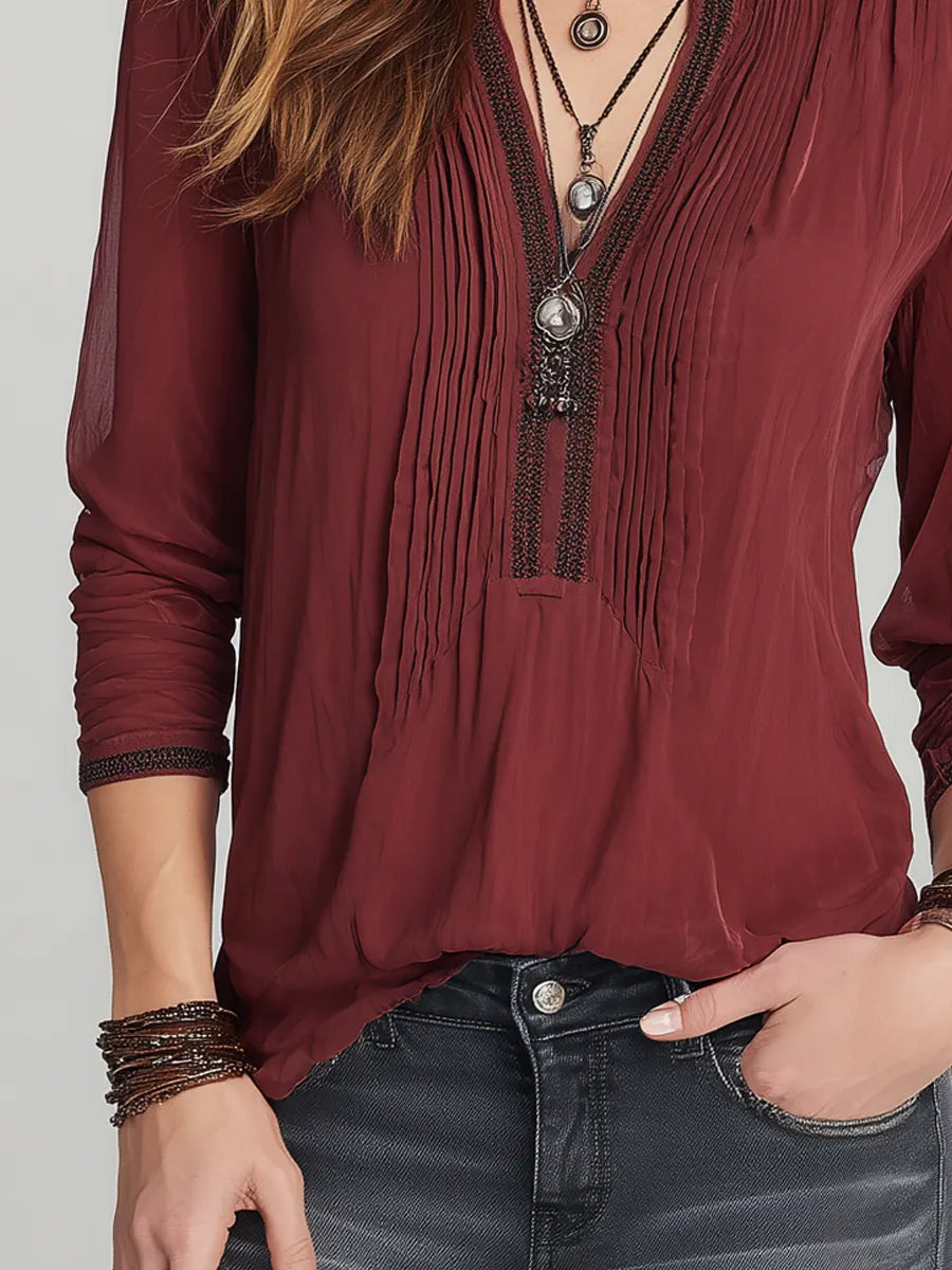 Vintage Shirt in pleated, Premium Look