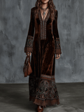 Bohemian Maxi Dress in velvet, Smart Price