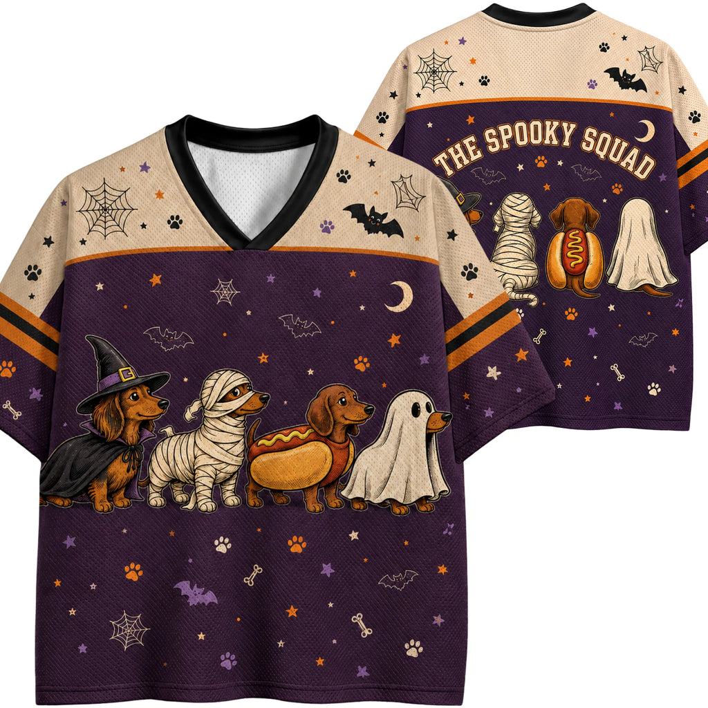 Chaotic Club Spooky Squad Halloween Dachshund Costume Mesh Jersey