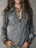 Blouse That Flatters – Retro & denim