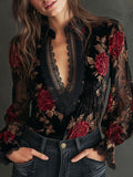 Retro Blouse in velvet, Best Value