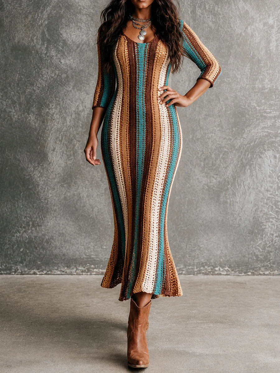 Maxi Dress with soft knit – Premium Look