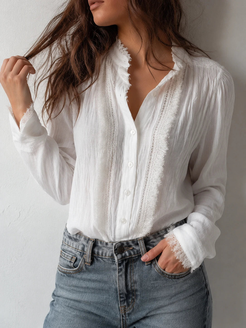 Vintage Blouse in cotton, Premium Look