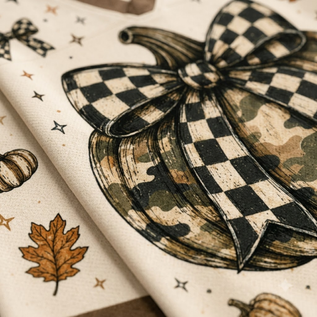 Chaotic Club Custom Camo Pumpkin Bow Long Sleeve Jersey
