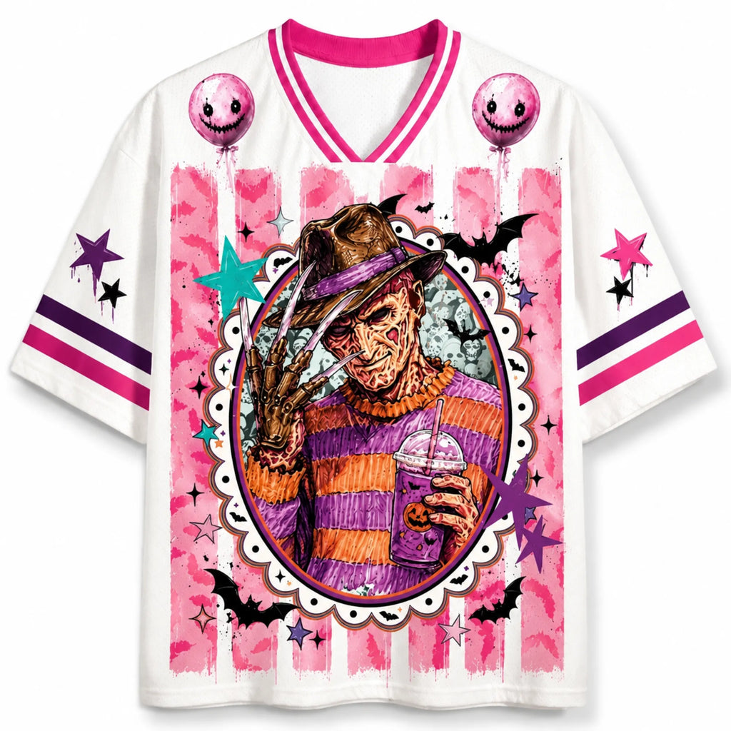Chaotic Club Preppy Horror Bundle Retro Halloween Characters Mesh Jersey