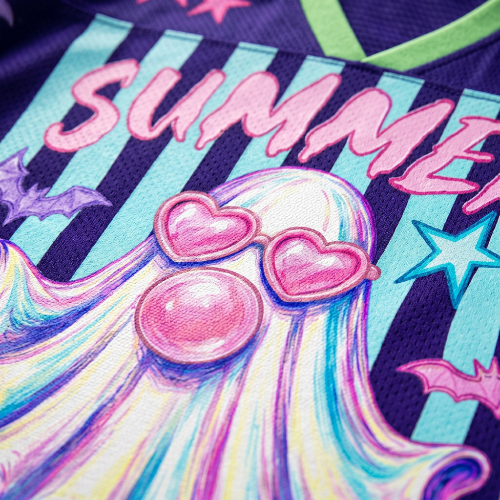 Chaotic Club Preppy Summerween Ghost Mesh Jersey