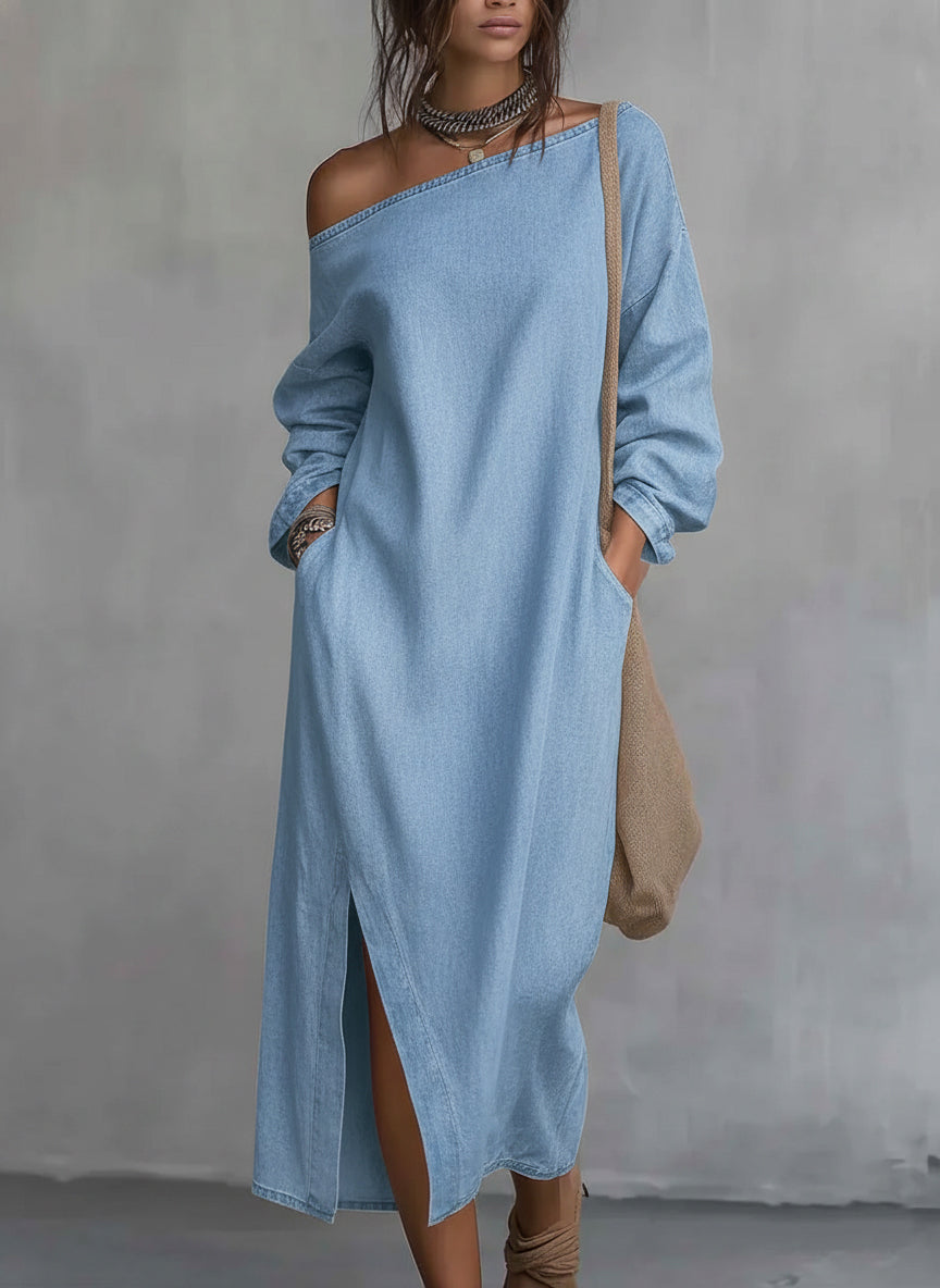 Chic Dress in denim, Best Value