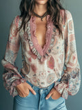 Bohemian Blouse in chiffon, Best Value