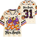 Chaotic Club Custom Name Spooky Teacher Pumpkin Mesh Jersey