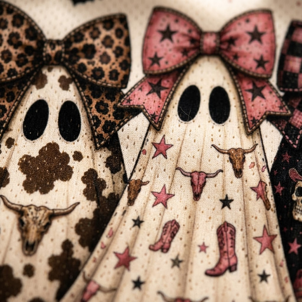 Chaotic Club Spooky Cow Ghouls Western Ghost Mesh Jersey