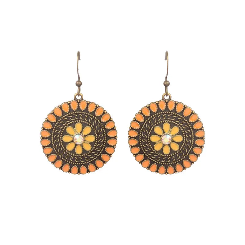 Women's Bohemian Exotic Water Drop Flower Earrings