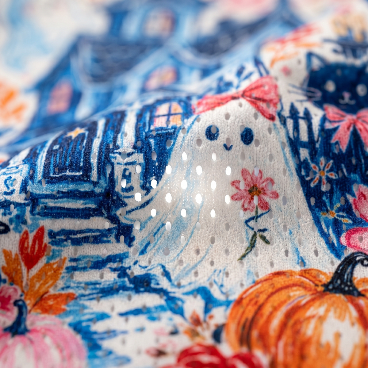 Chaotic Club Brushstroke Halloween Haunted House Mesh Jersey