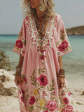 Chic Midi Dress in linen, Designer Aesthetic