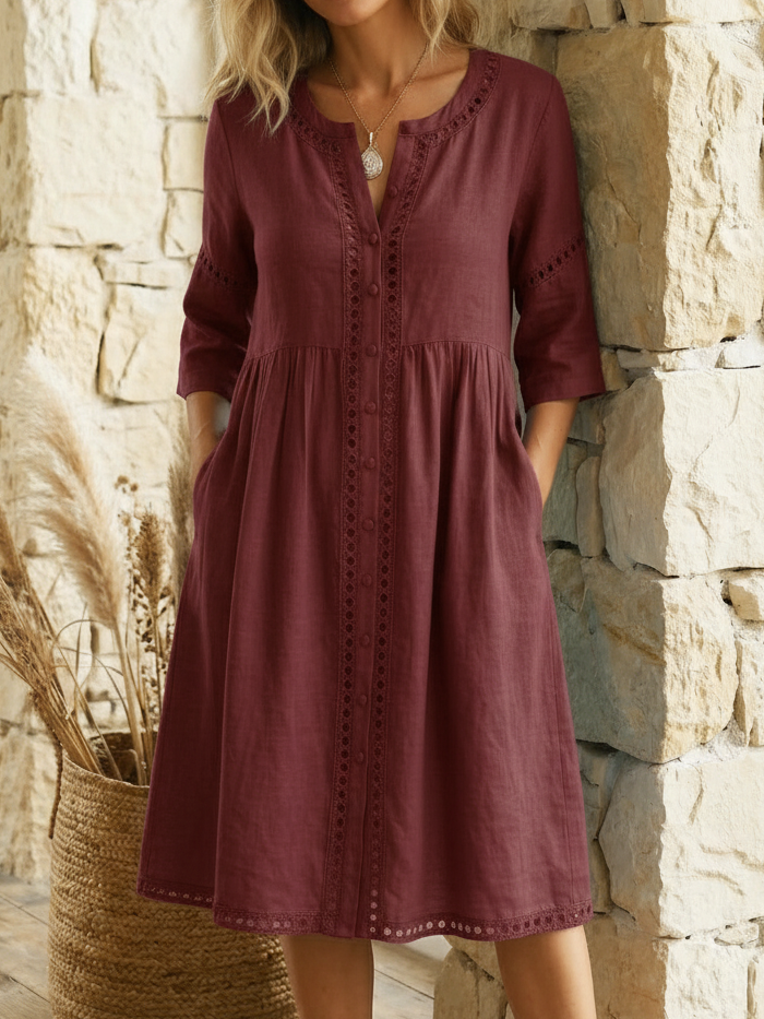 Dress with linen – Premium Look