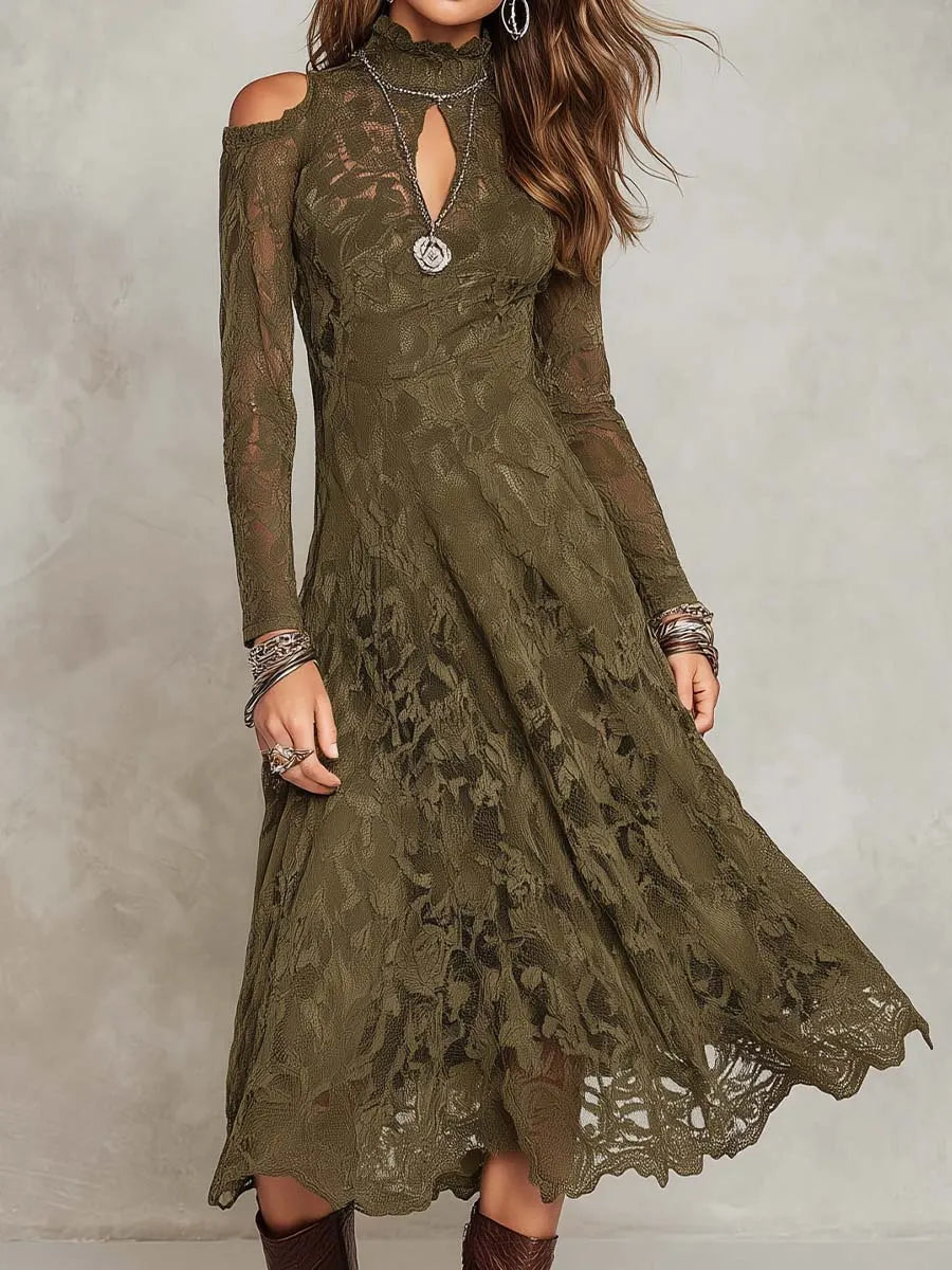 Boho Midi Dress in lace, Smart Price