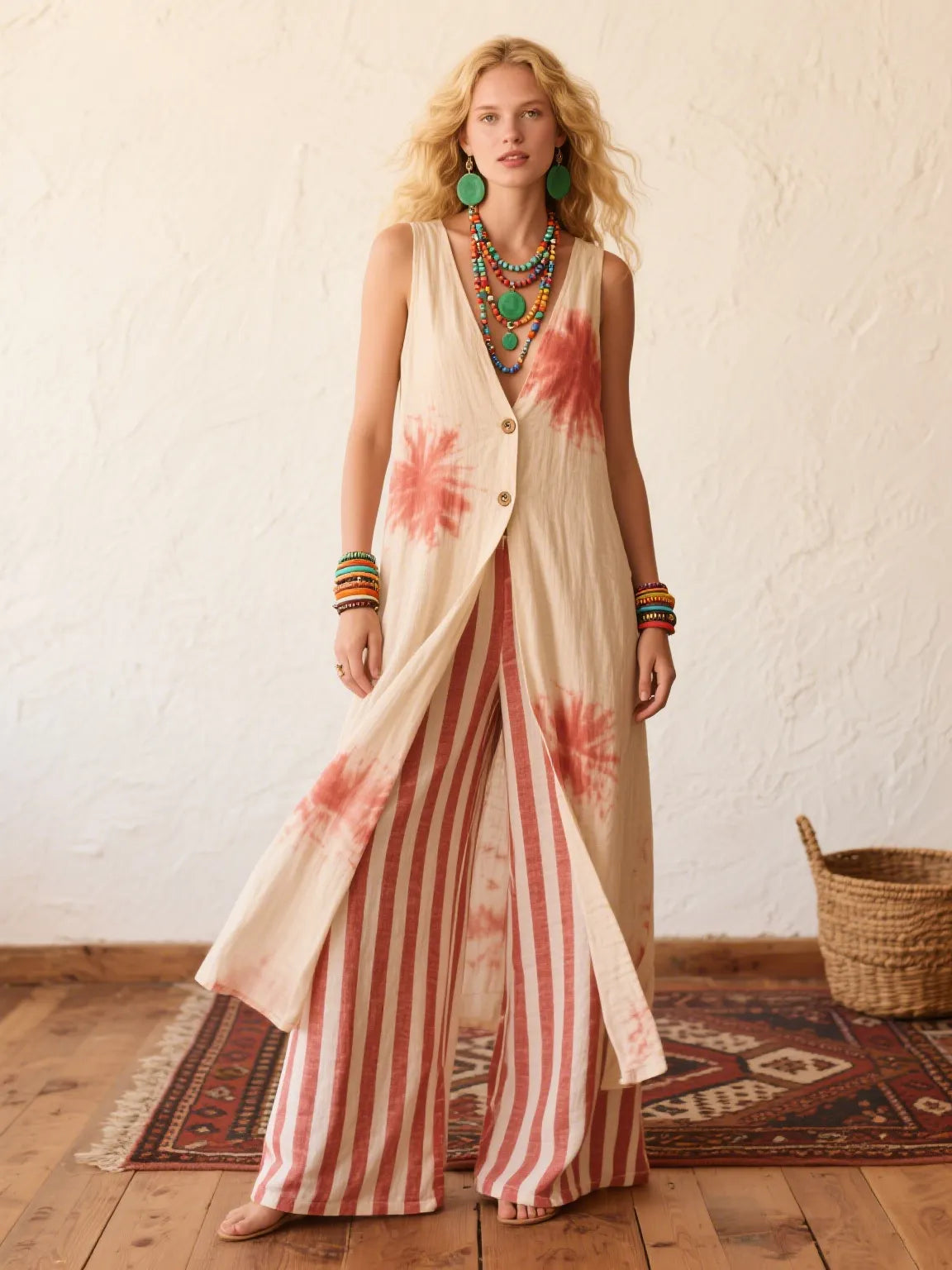 Chic Suit in linen, Designer Aesthetic