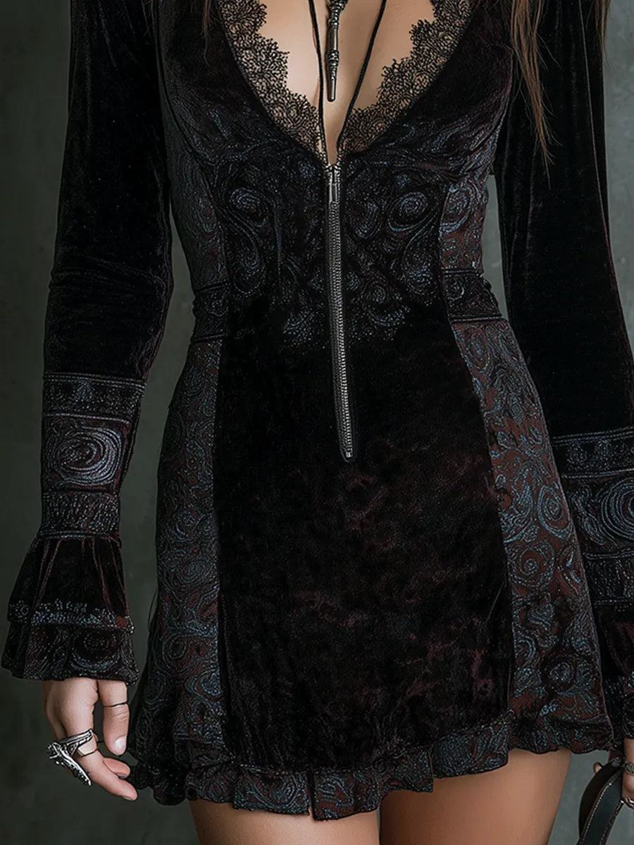 Mini Dress That Flatters – Bohemian & velvet