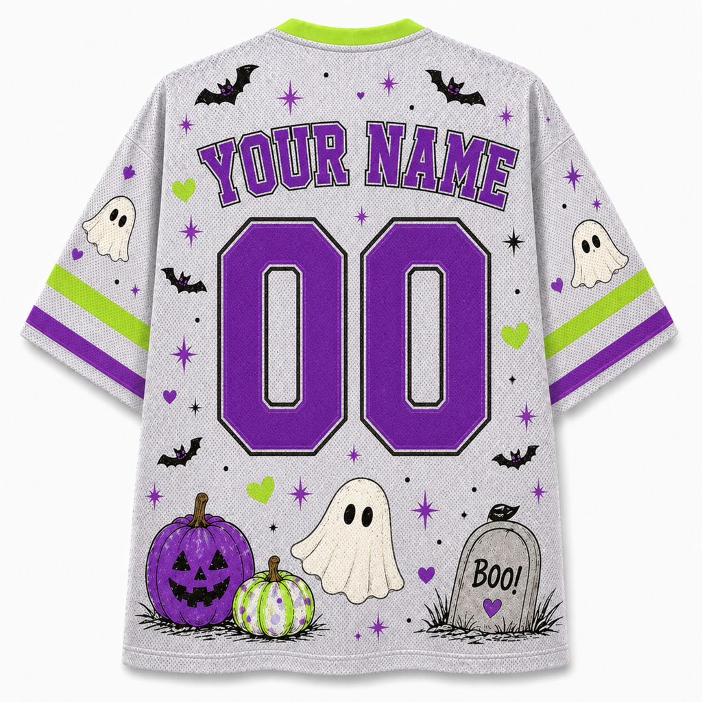 Chaotic Club Spooky Season Ghost Coffee Halloween Mesh Jersey