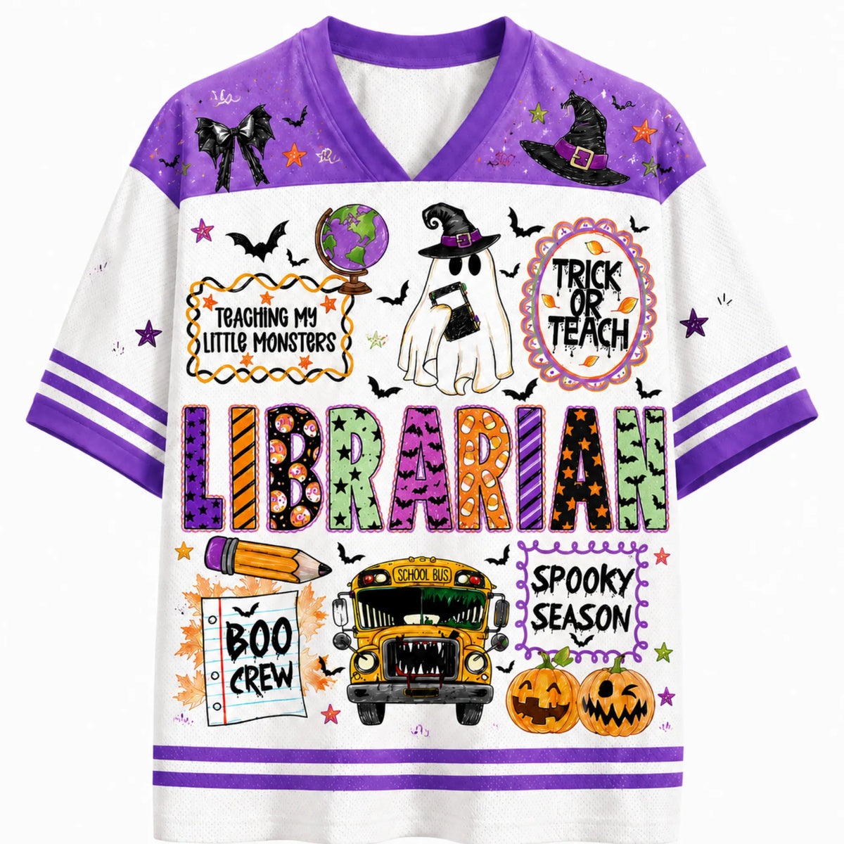 Chaotic Club School Staff Halloween Spooky Season Mesh Jersey