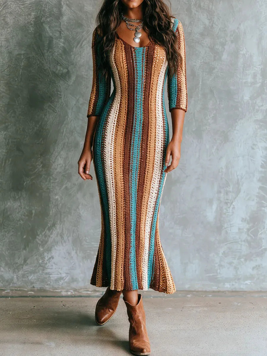 Maxi Dress with soft knit – Premium Look