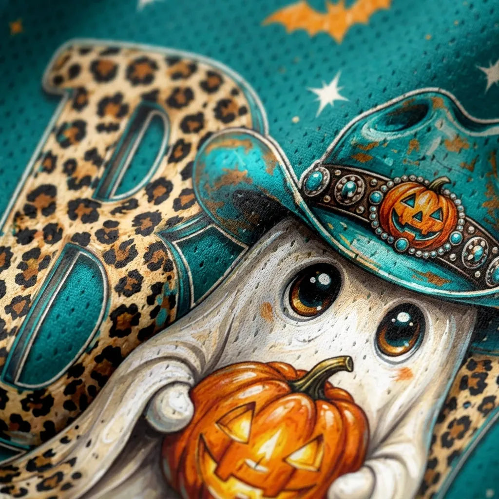 Chaotic Club Western Cowboy Ghost Boo Halloween Mesh Jersey