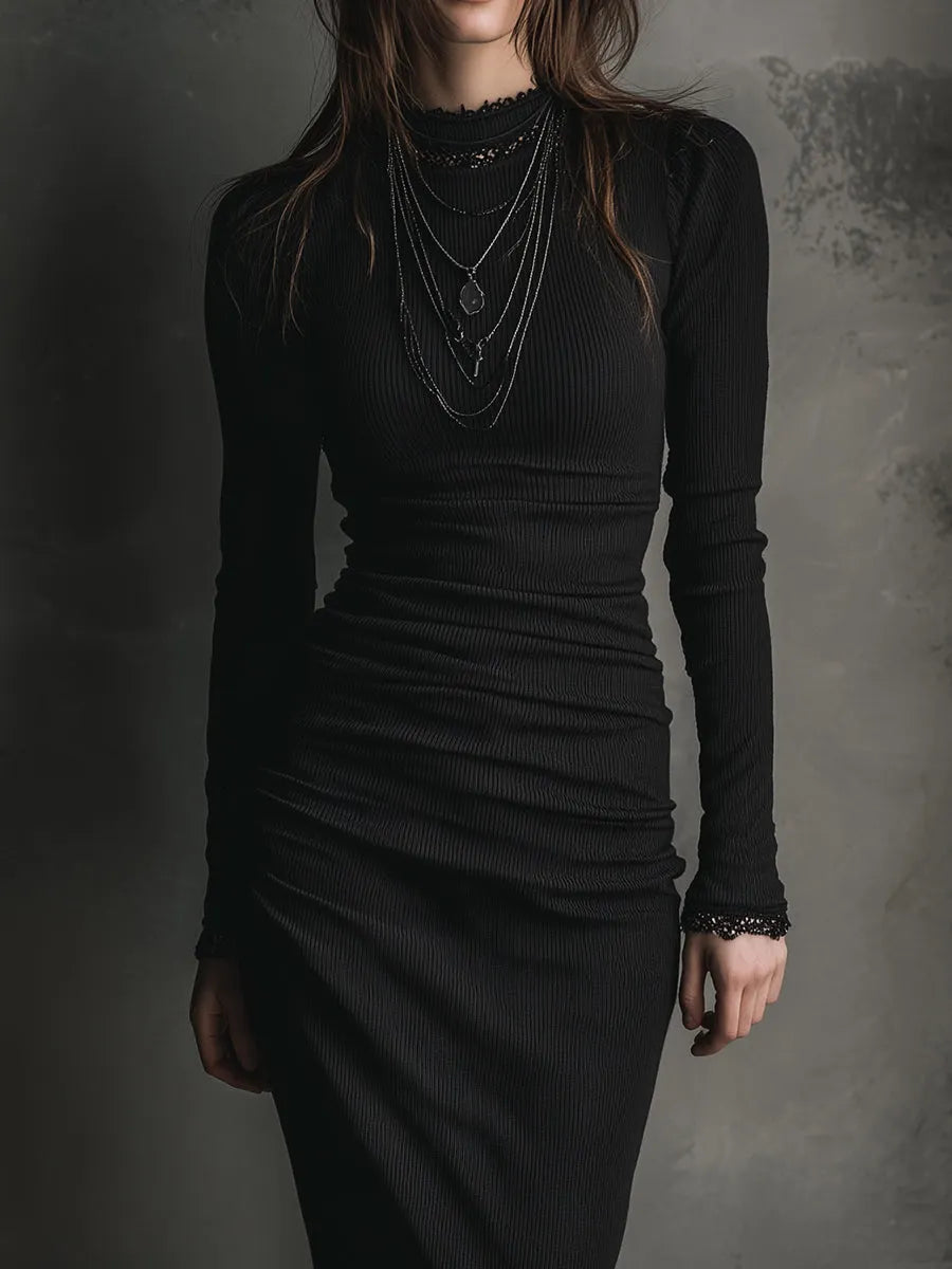 Chic Midi Dress in lace, Smart Price