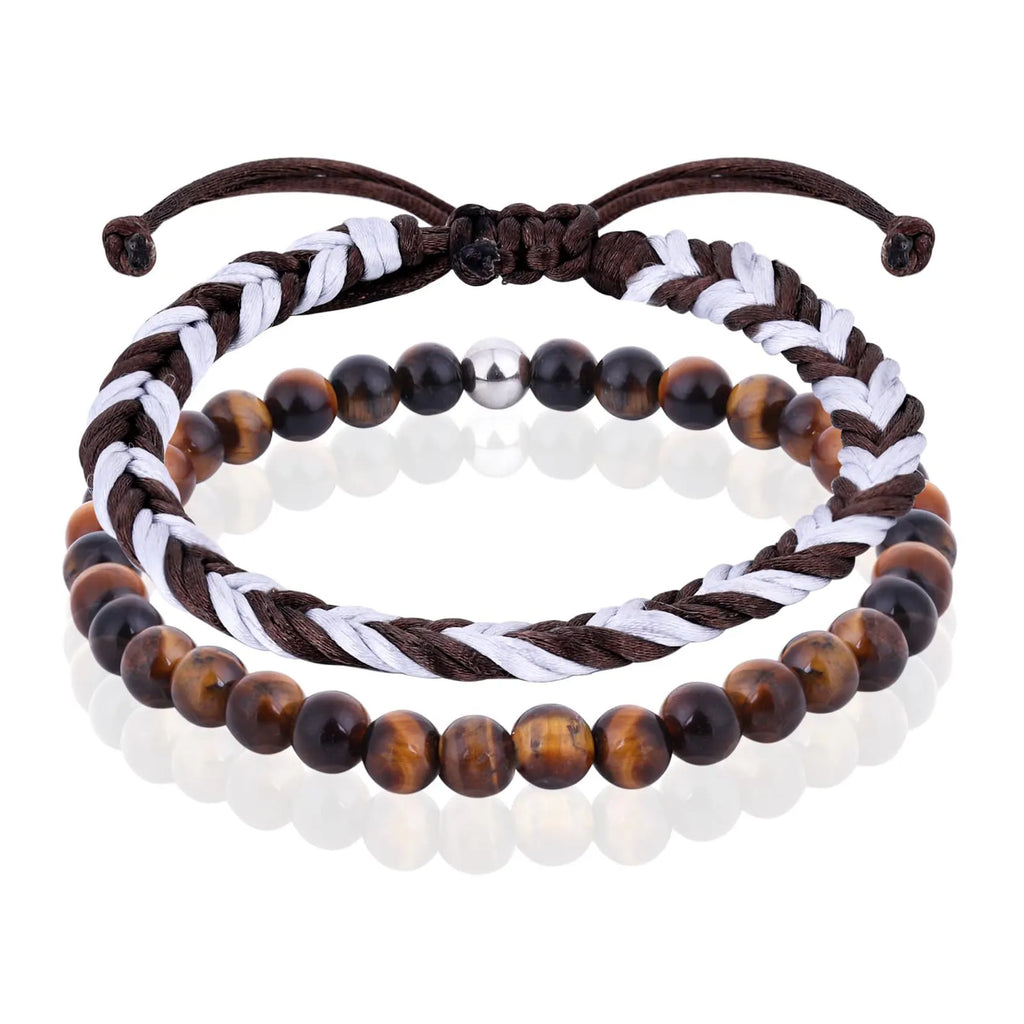 N Colored Rope Braided Adjustable Bracelet