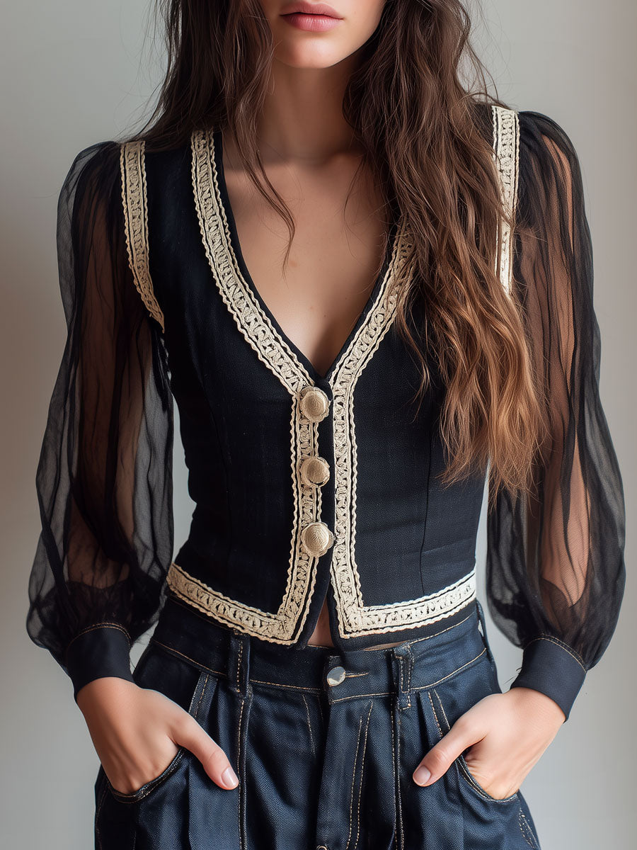 Retro Top in lace, Unbeatable Price