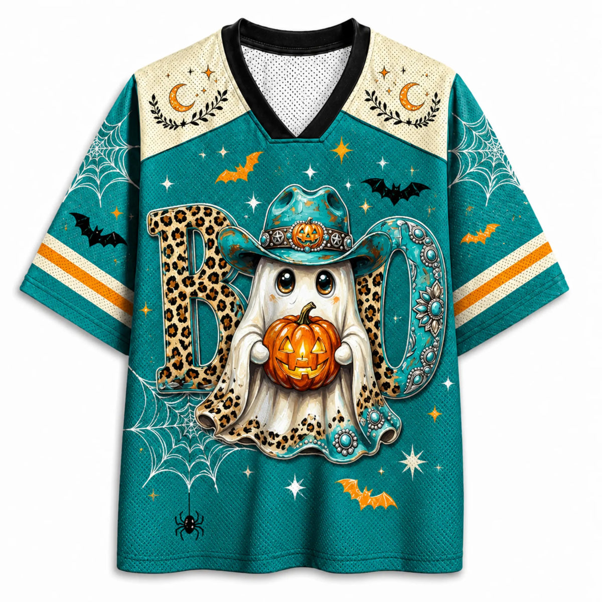 Chaotic Club Western Cowboy Ghost Boo Halloween Mesh Jersey