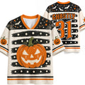 Chaotic Club Vintage Pumpkin Ghastly Halloween Mesh Jersey
