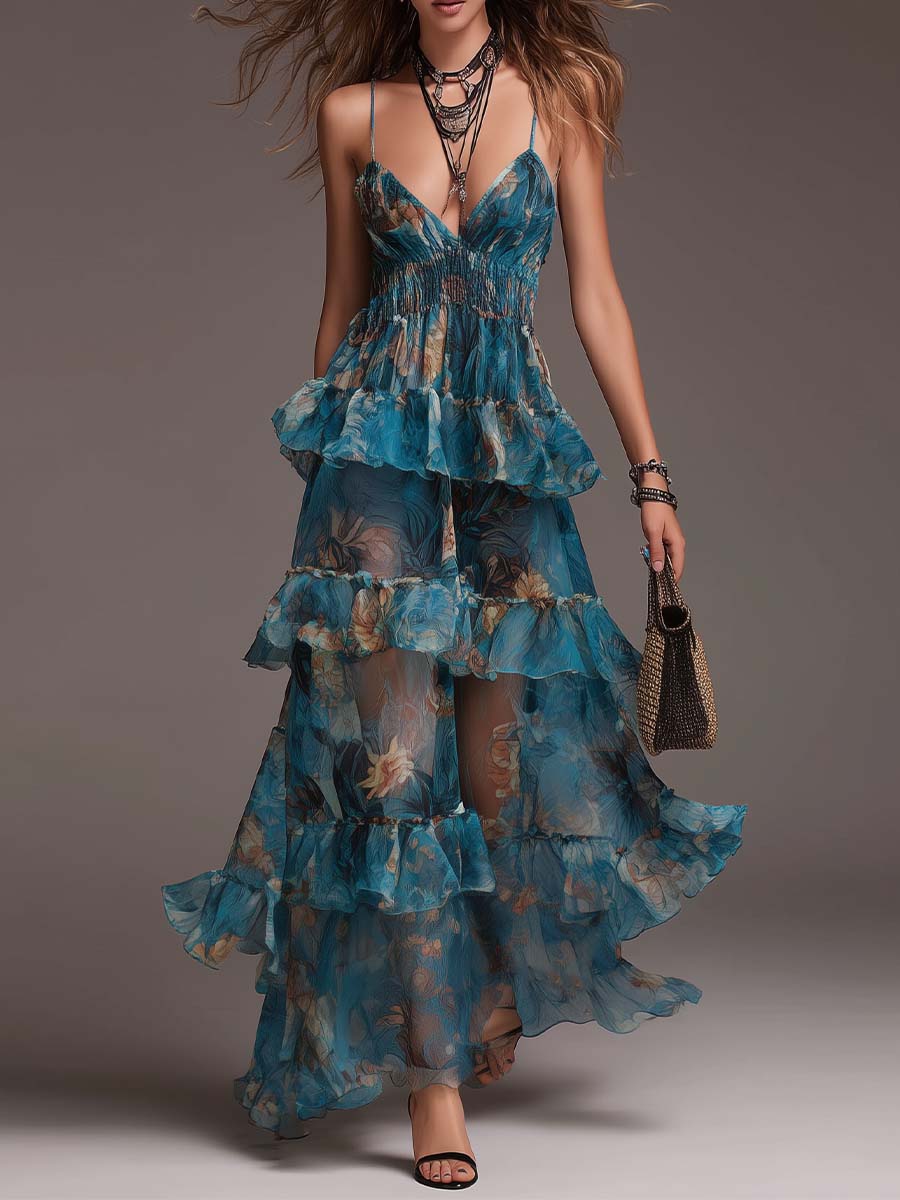 Bohemian Maxi Dress in chiffon, Best Value