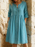Dress with linen – Premium Look