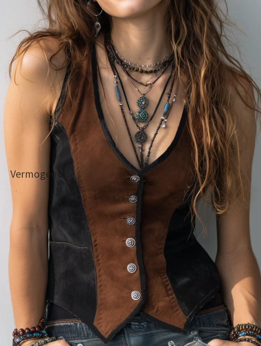 vintage-contrast-trim-suede-vest