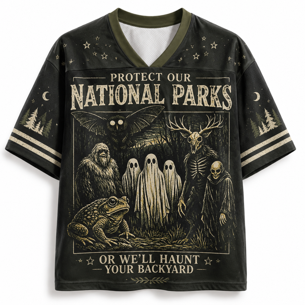 Chaotic Club Protect Our National Parks Cryptids Ghost Owl Mesh Jersey