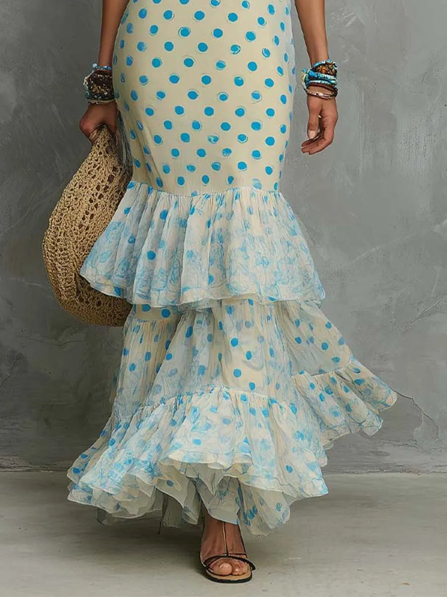 Boho Maxi Dress in chiffon, Unbeatable Price