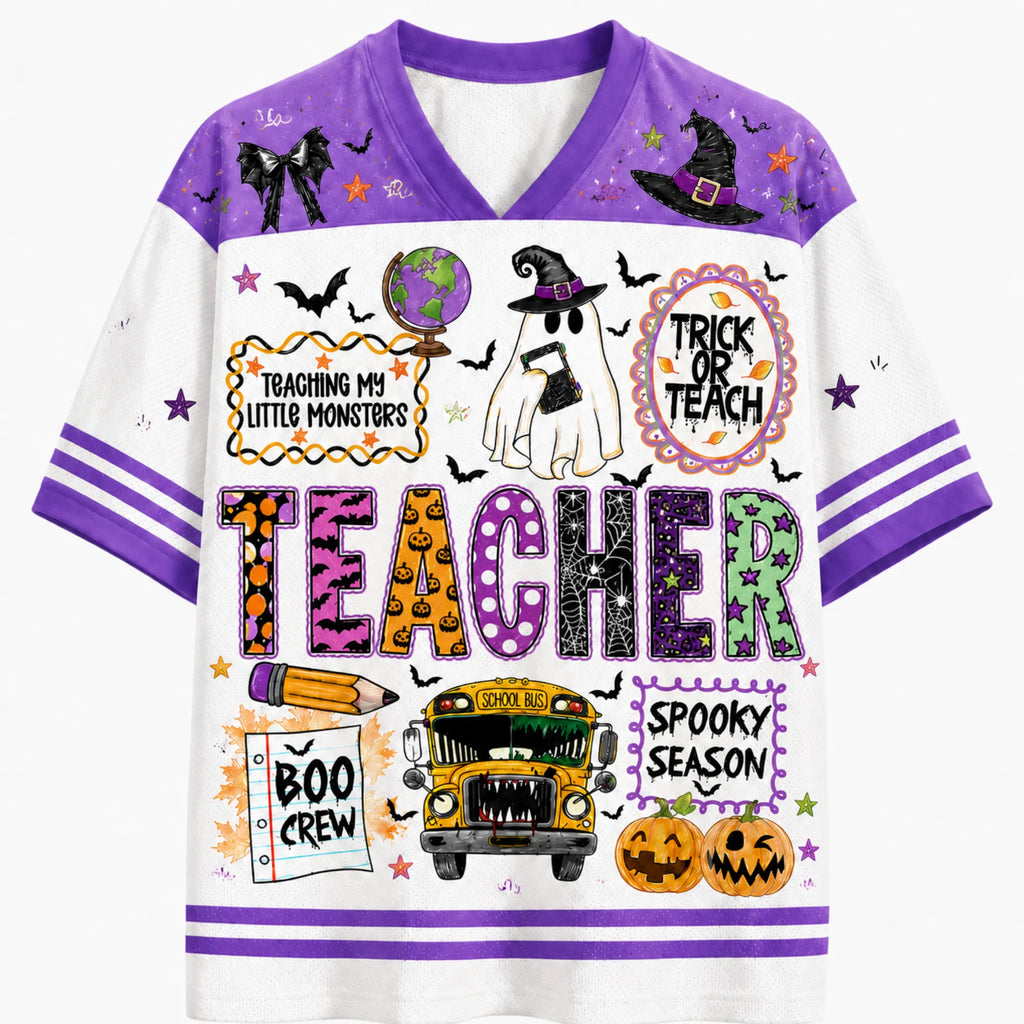 Chaotic Club School Staff Halloween Spooky Season Mesh Jersey