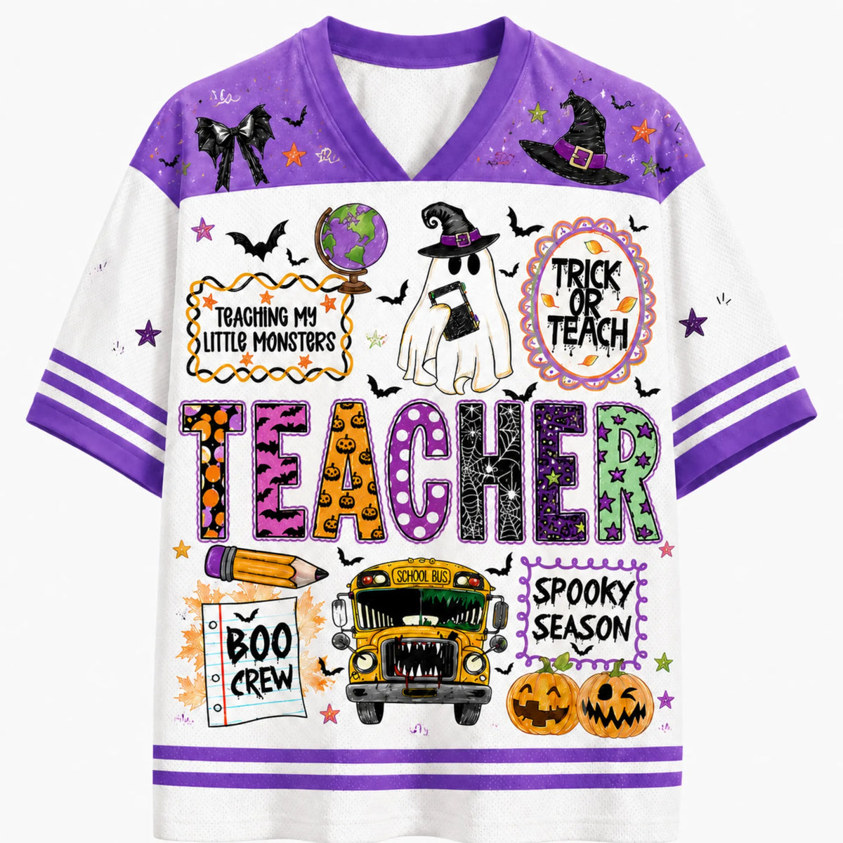 Chaotic Club School Staff Halloween Spooky Season Mesh Jersey