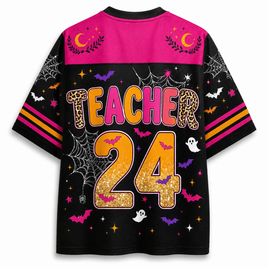 Chaotic Club Preppy School Staff: Teacher, Para Hallowwen Boo Mesh Jersey