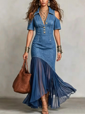 Maxi Dress with denim – Premium Look