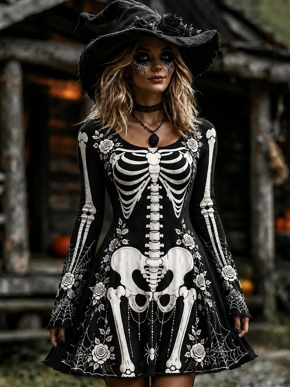 Chic Mini Dress – Boo-tiful Halloween