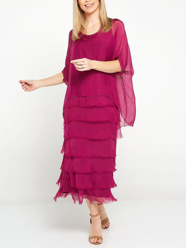 Straight temperament chiffon temperament women's dress
