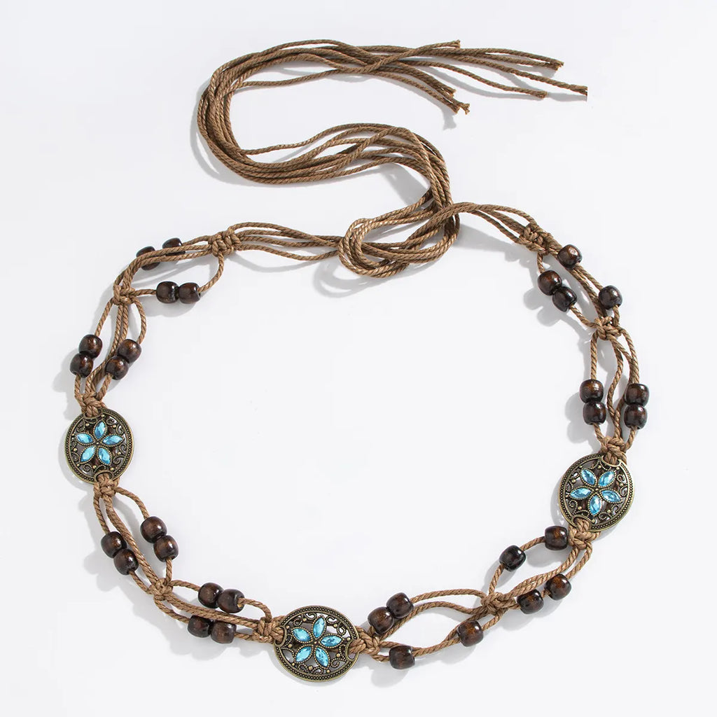 Ladies Bohemian Butterfly Hand-woven Ethnic Style Leisure Holiday Waist Rope