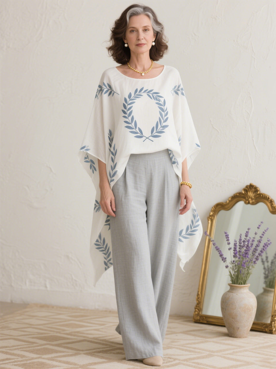 Retro Two-Piece Set in soft, Designer Aesthetic