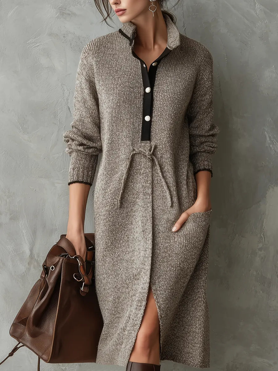 Retro Midi Dress in soft knit, Smart Price