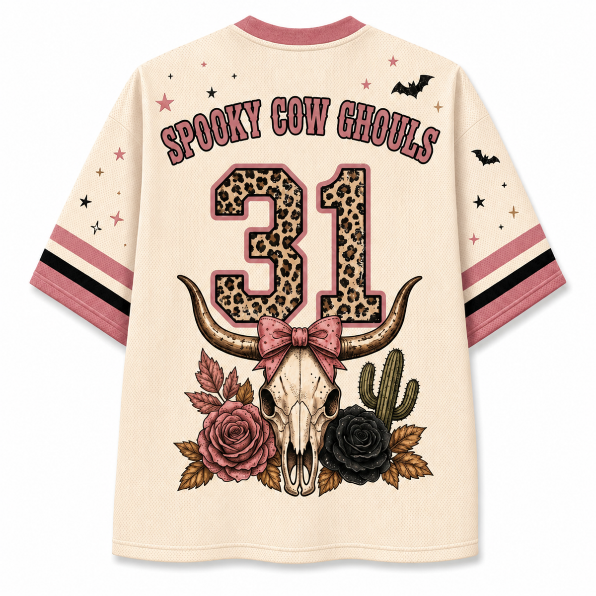 Chaotic Club Spooky Cow Ghouls Western Ghost Mesh Jersey